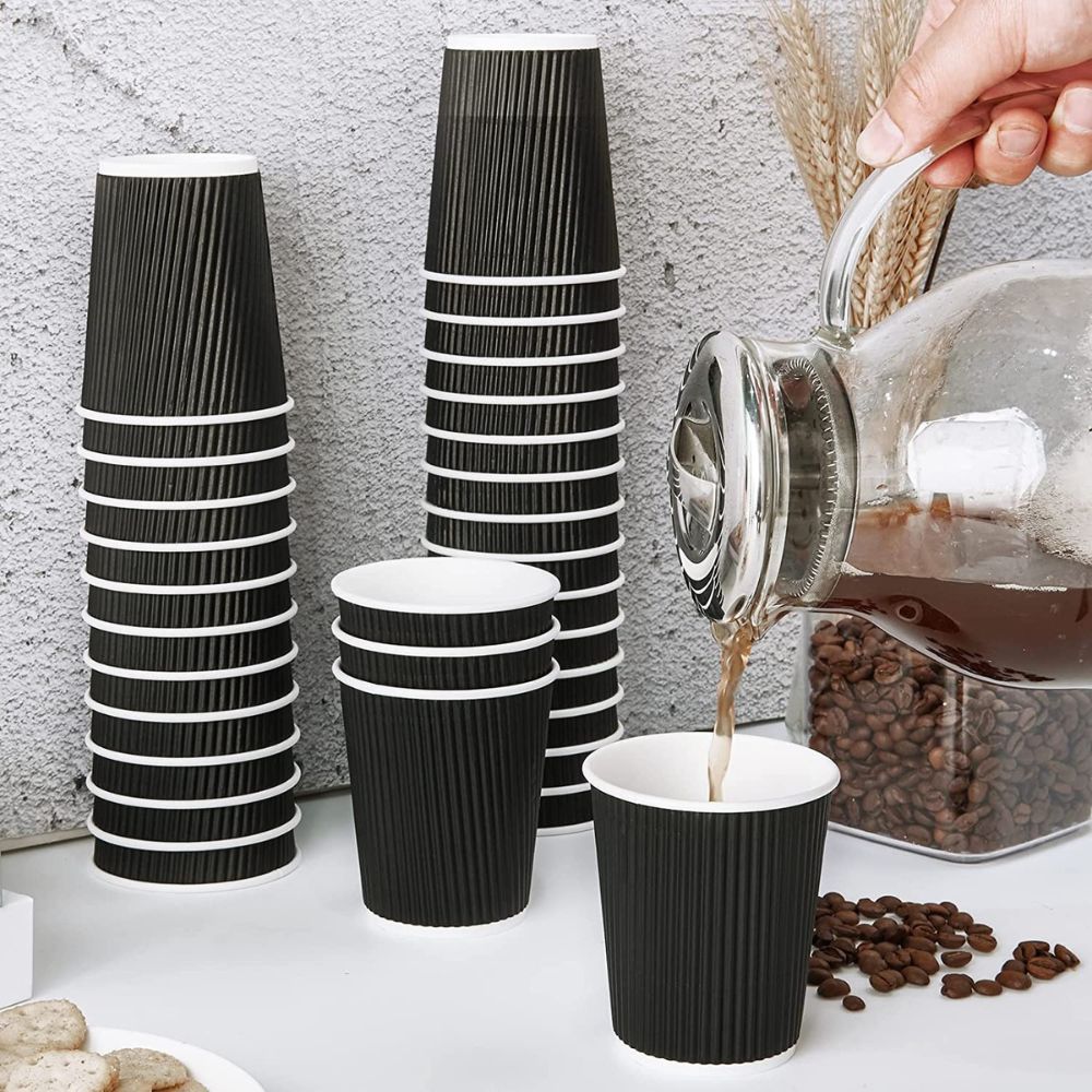 Paper cups 200 ml / 8 oz, black