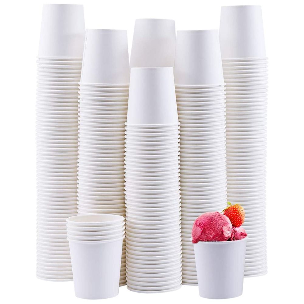 100-Pack 7 oz All-Purpose White Paper Disposable Cups – Hot/Cold Beverage  Cup-Coffee Tea Water and Cold Drinks - Mouthwash Paper Cup 